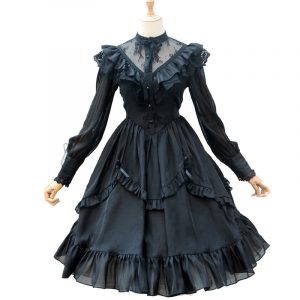 Gothic Wedding Bride Lolita Dress Midi Fairy