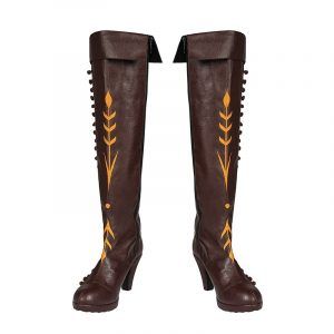 Snow Queen 2 Cosplay Costume Princess Anna Black Long Boots