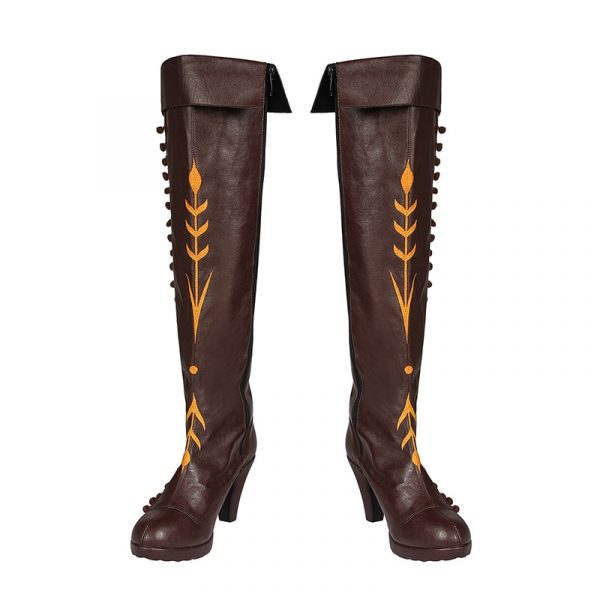 Snow Queen 2 Cosplay Costume Princess Anna Black Long Boots