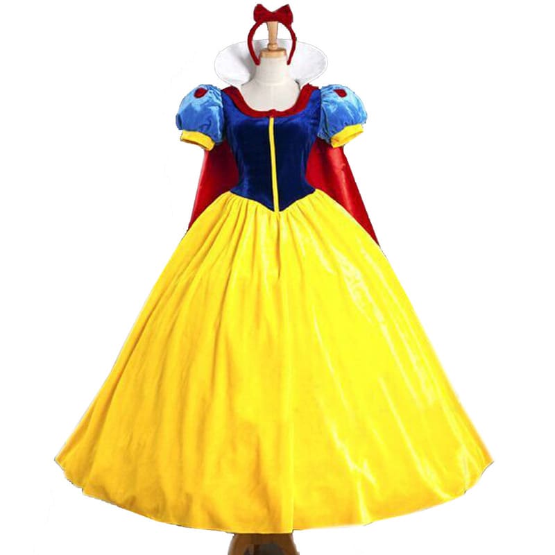 Women Adult Halloween Cartoon Princess Snow White Costume