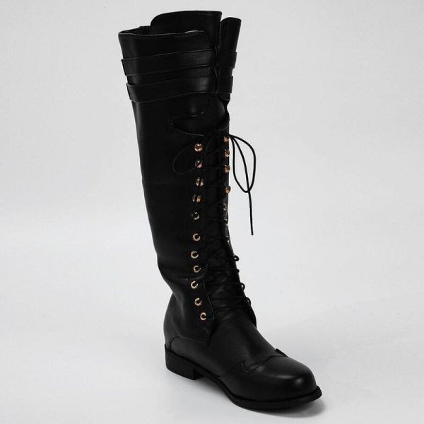 Boots Men Long Western Below Knee Knight Style Boots Vintage Male Winter Cowboy Western Retro Long Classic