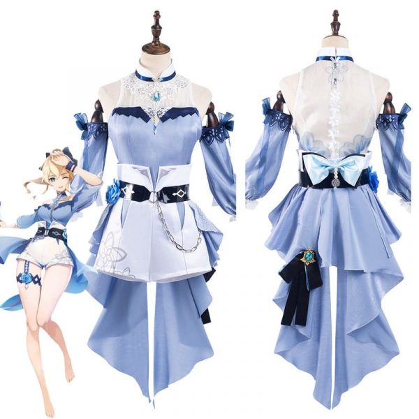 Genshin Impact Qin Cosplay Costume Swimwear Outfits
