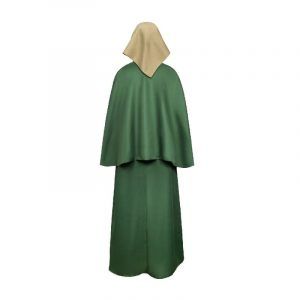 The Handmaid's Tale S3 Handmaid Offred Green Cloak Cape Long Sleeve Dress with Hat