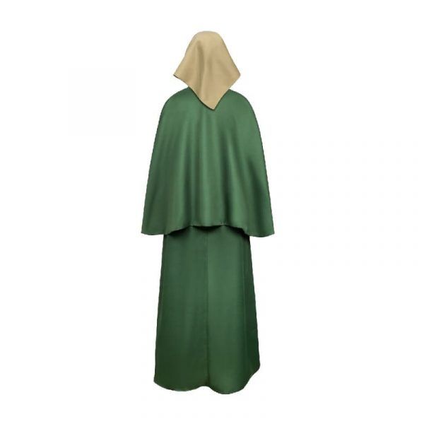 The Handmaid’s Tale S3 Handmaid Offred Green Cloak Cape Long Sleeve Dress with Hat