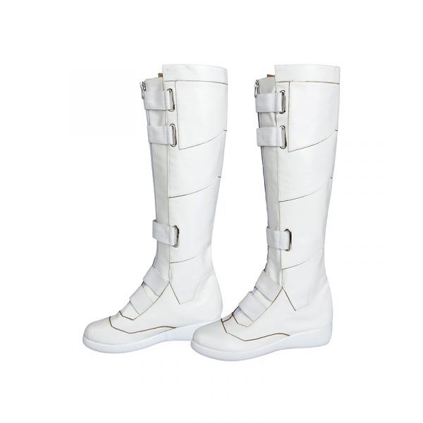 Adult Women Widow Cosplay Costume Natasha Romanoff White Long Battle Boots