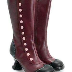 Medieval Steampunk Cosplay Boots Winter Larp Viking Pirate PU Leather