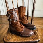 Medieval Steampunk Cosplay Boots Men Winter Larp Viking Pirate PU Leather