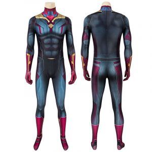 Adult Superheroes Infinity War Vision Jumpsuit Cosplay Costume