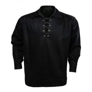 Takerlama Men's Scottish Jacobite Ghillie Kilt Shirt