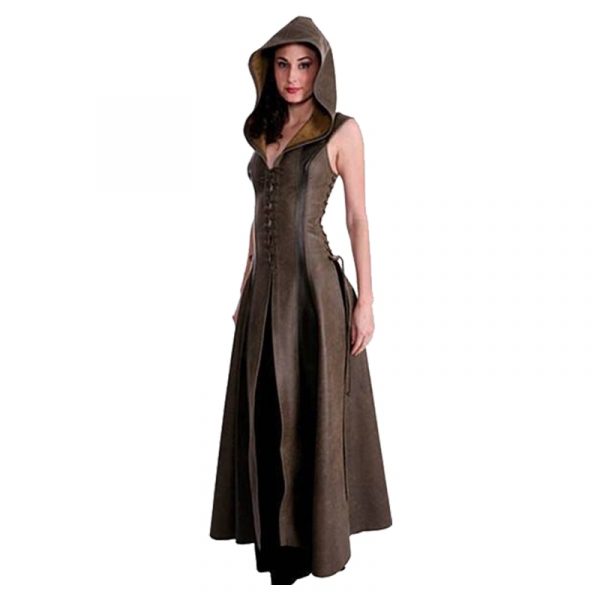 Archer Cosplay Hooded Sleeveless Long Dress