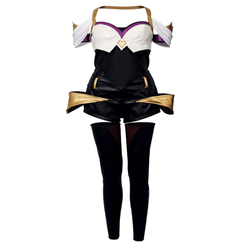 Game K/DA Ahri Cosplay Costume Leather Uniform Women Sexy Jumpsuit