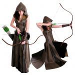 Archer Cosplay Hooded Sleeveless Long Dress