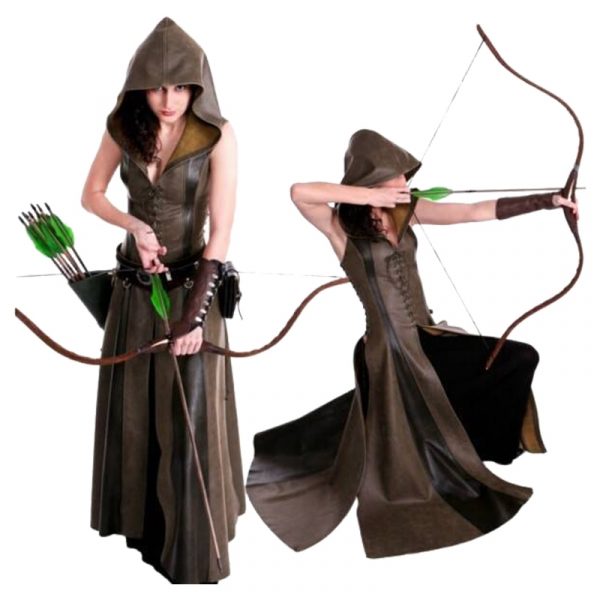 Archer Cosplay Hooded Sleeveless Long Dress