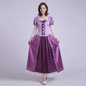 Adult Princess Rapunzel Costume Dress For Women