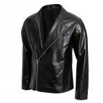 50s Grease BIRDS Jacket T-Birds Vintage Black Faux Leather Moto Biker Short Jacket