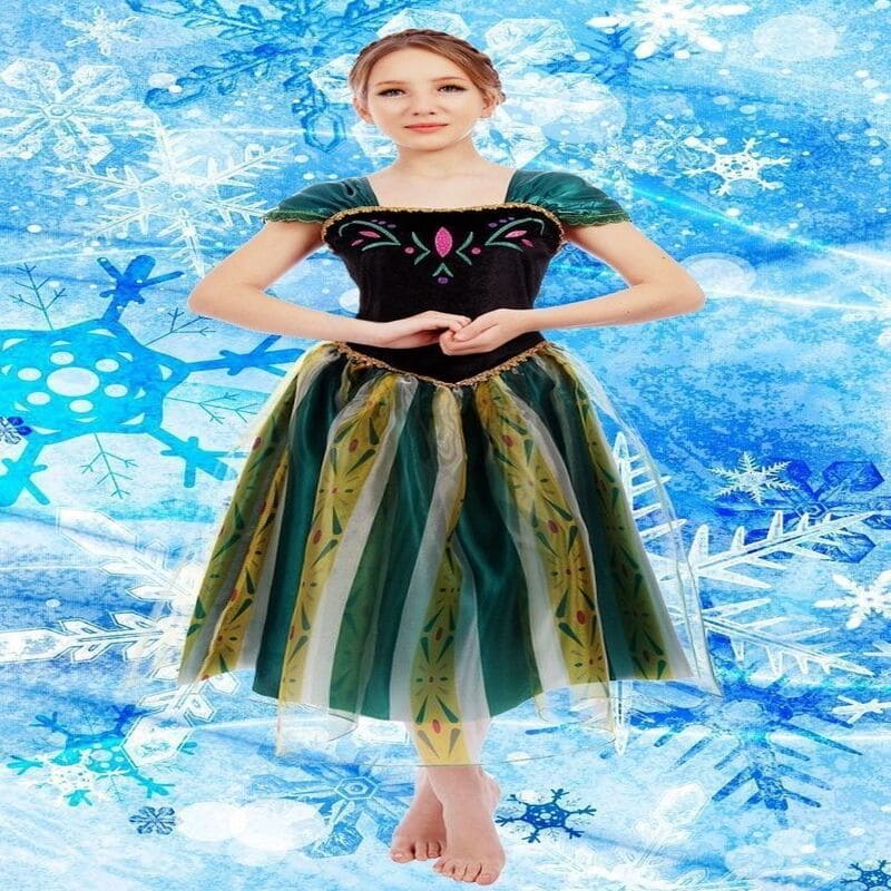 Elsa & Anna Ice Snow Queen Cinderella Dress Adult Girls