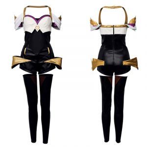Game K/DA Ahri Cosplay Costume Leather Uniform Women Sexy Jumpsuit