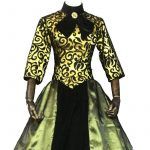 Cinderella Stepmother Green Party Princess Dress Fancy Cosplay Costume Adult Women Ball Gown