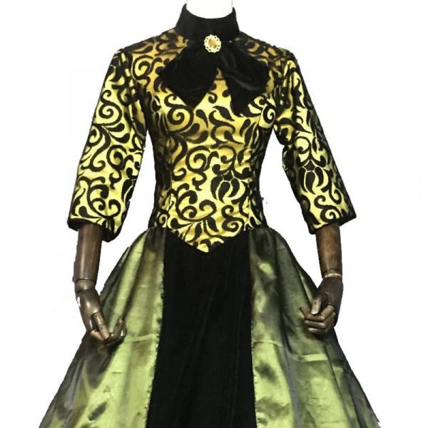 Cinderella Stepmother Green Party Princess Dress Fancy Cosplay Costume Adult Women Ball Gown