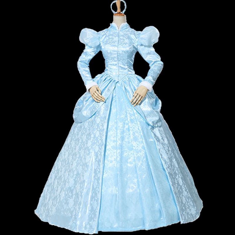 open lace back dress Cinderella Medieval Fairytale Princess - Blue - Costume - Women main image 1