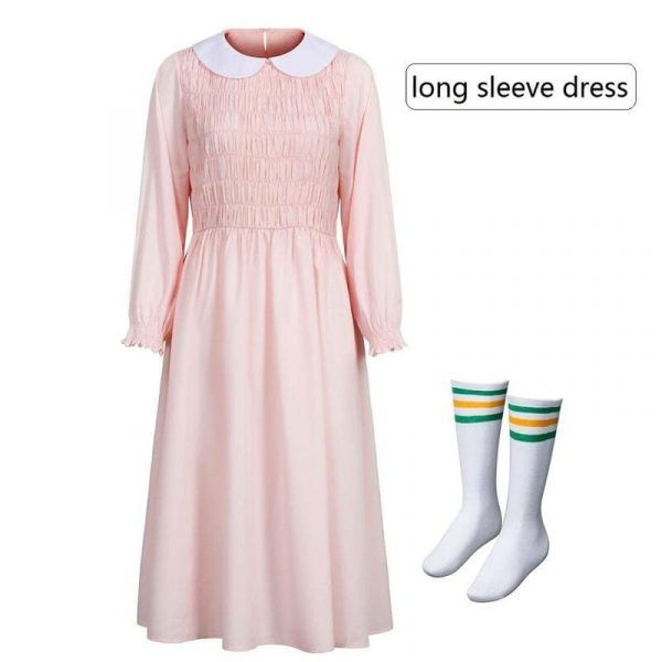 Eleven’s Cosplay Pink Dress For Stranger Things Doll Collar