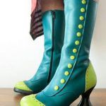 Medieval Steampunk Cosplay Boots Winter Larp Viking Pirate PU Leather