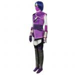 Game Mortal Kombat Mileena Cosplay Costume Full Set Sexy Purple