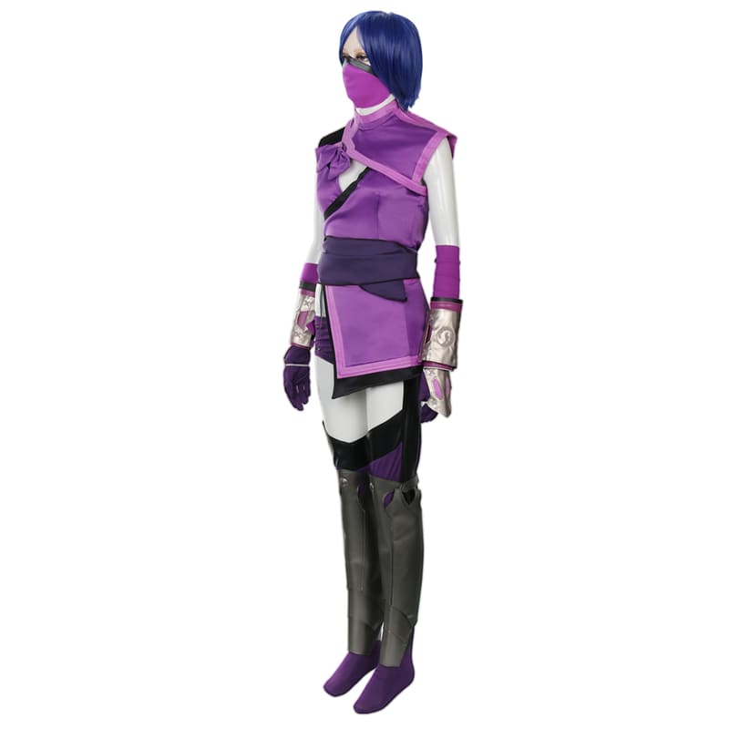 Game Mortal Kombat Mileena Cosplay Costume Full Set Sexy Purple