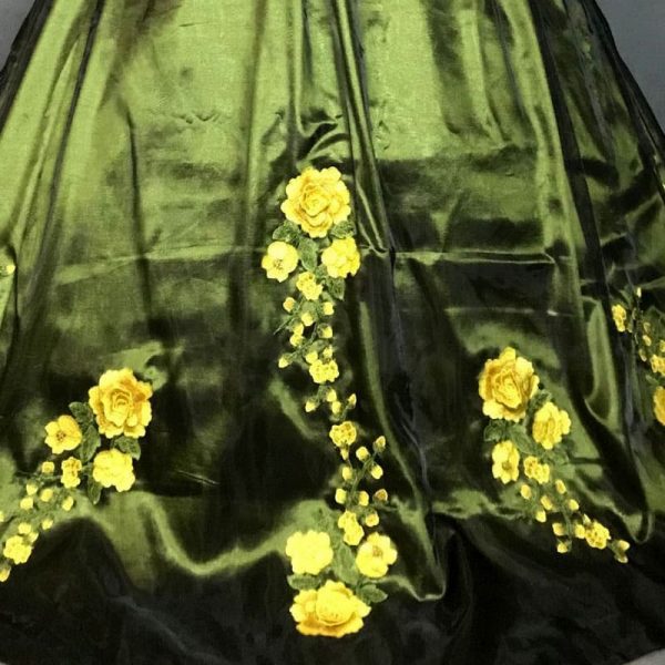 Cinderella Stepmother Green Party Princess Dress Fancy Cosplay Costume Adult Women Ball Gown