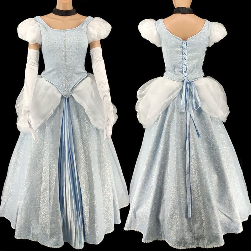 Movie Cinderella Cosplay Costume Adult Women Role-playing Party Princess Dress