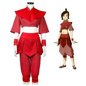 Avatar: The Last Airbender Ty Lee Cosplay Costume Red Uniform Suit for Women