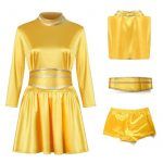 Old Movie White Christmas Cosplay Costume Retro Yellow Dancing Dresses