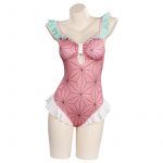 Demon Slayer Kamado Nezuko Cosplay Costume Bodysuit Swimwear Outfits