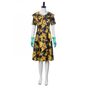 Movie The Witches Grand High Witch Grandmother Cosplay Costumes Flower Prined