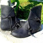 Men’s Medieval Leather Middle Ages Ankle Boots Victorian Renaissance