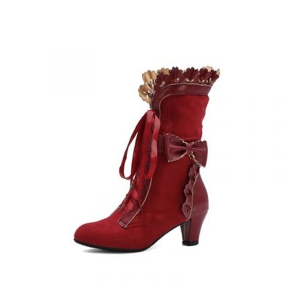 Renaissance Medieval Victorian steampunk Cosplay Boots For Women