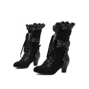 Renaissance Medieval Victorian steampunk Cosplay Boots For Women