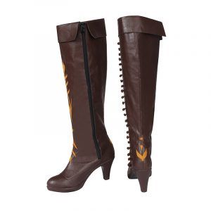 Snow Queen 2 Cosplay Costume Princess Anna Black Long Boots