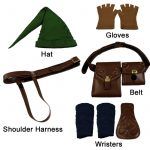 Game Twilight Princess Cosplay Costume Link Role-playing Battle Uniform Full Props With Hat Boots