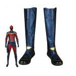 Movie Ending Game Cosplay Costume Superheroine Captain Carol Danvers Blue Length Boots