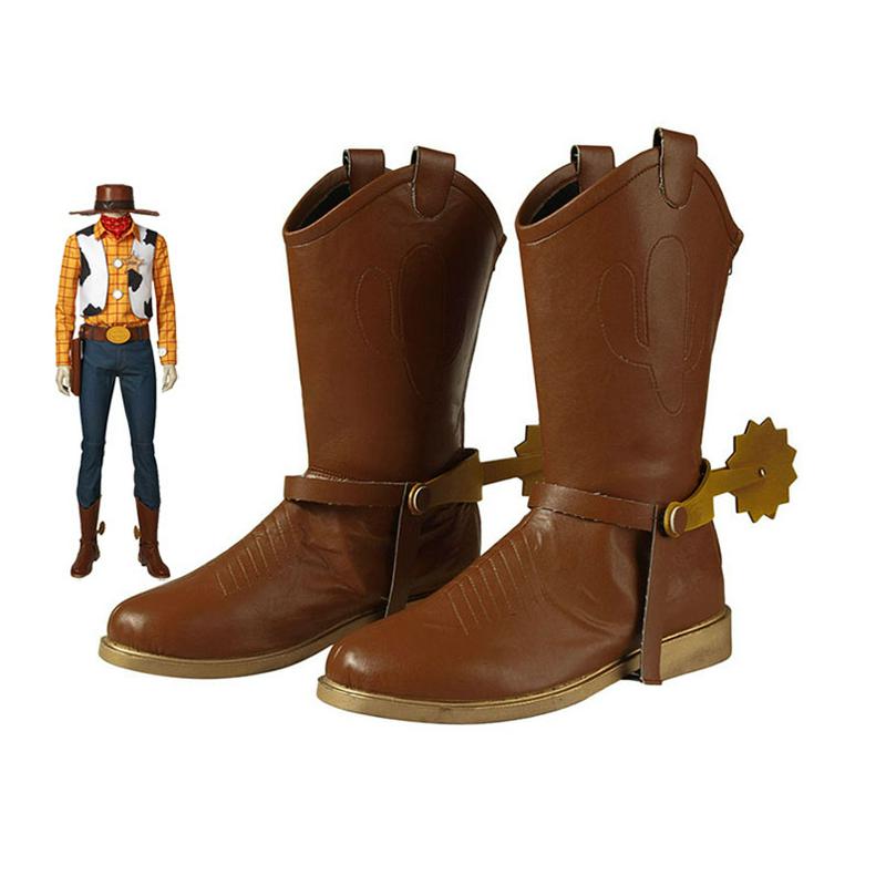 Movie Toys Cosplay Costume Cowboy Woody Boots For Men