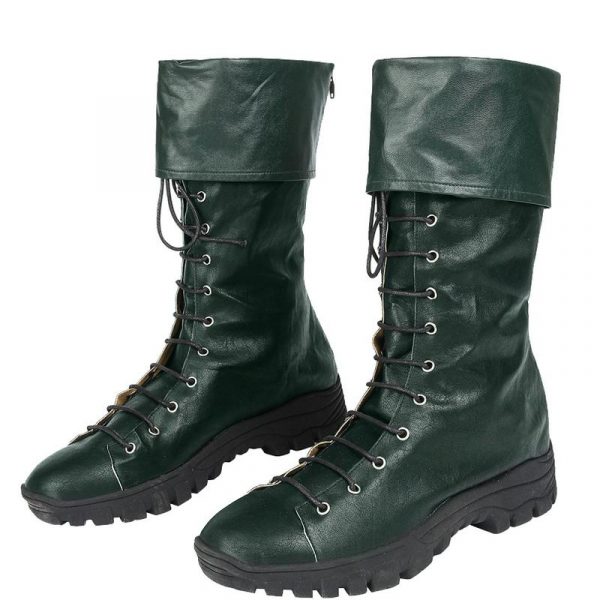 Arrow Season 8 Cosplay Costume Superhero Oliver Queen Green Long Boots For Men