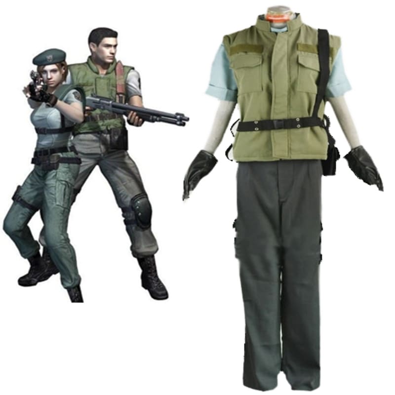 Chris Redfield S.T.A.R.S. Uniform Cosplay Costume Full Set