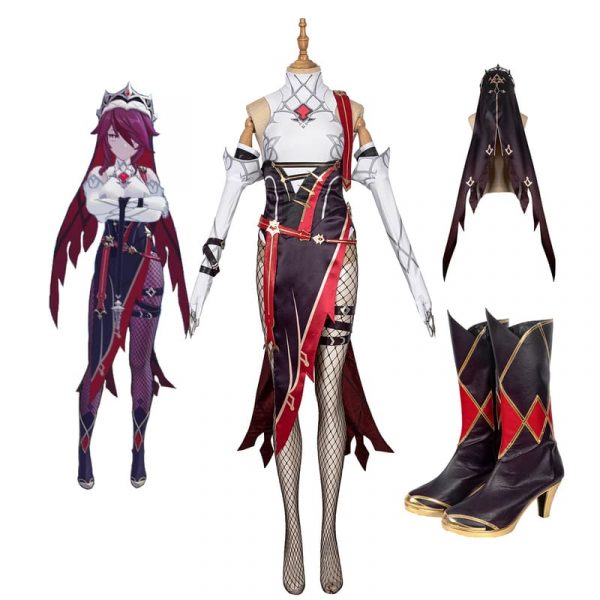 Genshin Impact Rosaria Cosplay Costume Custom Made Full Set