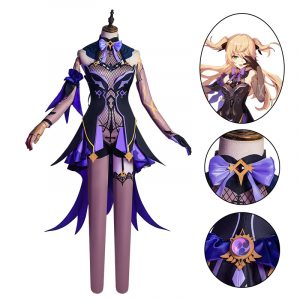 Anime Game Genshin Impact Fischl Cosplay Costume Outfits