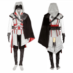 Assasin’s Creed 2 Cosplay Costume Ezio Auditore Assasin Cosplay Outfit for Men Women Kids Custom Made Size