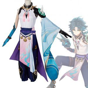 Game Genshin Impact Xiao Cosplay Costume (1)