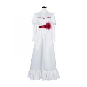 Horror Movie Annabelle cosplay costume Kids Adult women Annabelle dress
