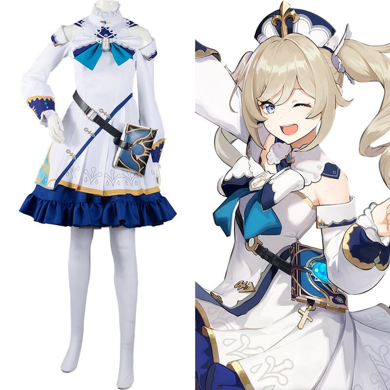 Genshin Impact Barbara Cosplay Costume Dress Outfits