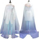 Queen Elsa Ahtohallan Cave Snow Flake Dress Cosplay Costume